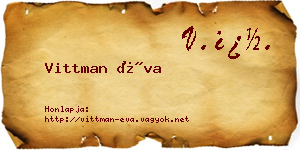 Vittman Éva névjegykártya